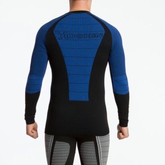 XOSKIN 2.0 Long Sleeve Form Fit Shirt Mens XL Blue Black Base Layer - Picture 1 of 14